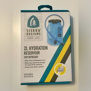 Sierra Designs 2L Blue Hydration Reservoir- New Sealed Box